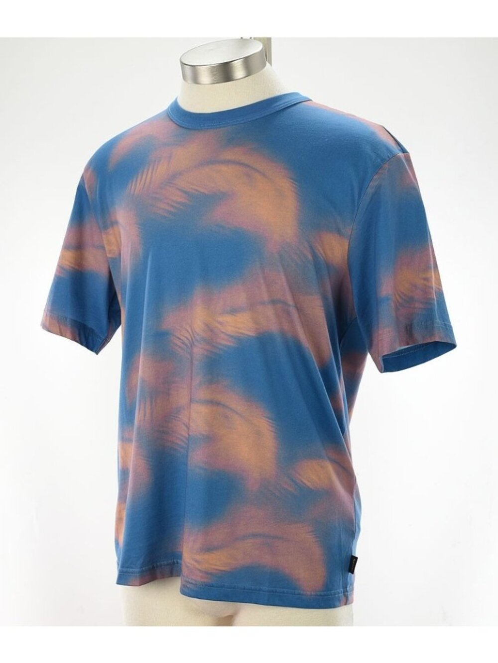 PS PAUL SMITH Petrol Blue FEATHER Graphic Cotton Crew Neck T Shirt MEDIUM NWT